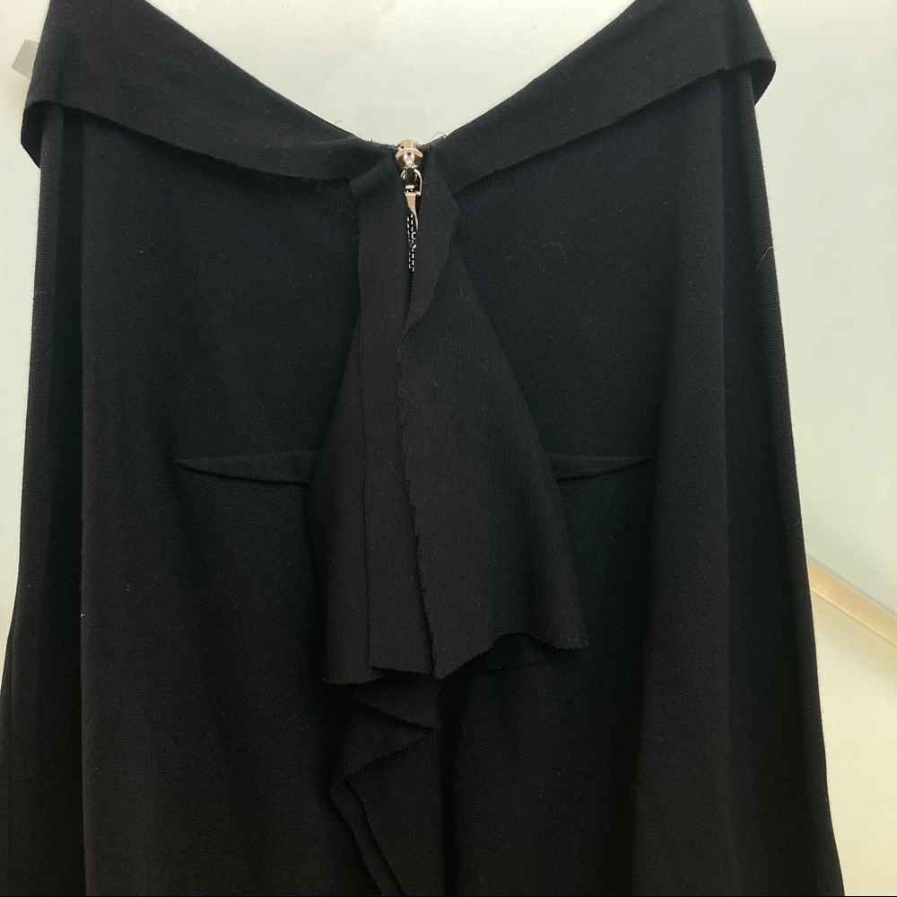 Willow Black Zipper Fishtail High Low Skirt - Picture 3 of 7